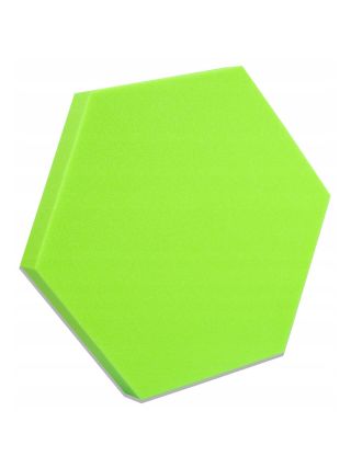 Akustický panel 50x50x3cm zelený samozhášavá nehorľavá pena Hexagon