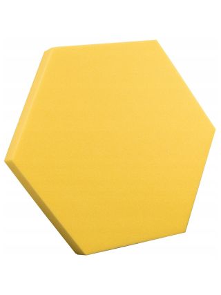 Akustický panel 50x50x5cm žltá samozhášavá nehorľavá pena Hexagon
