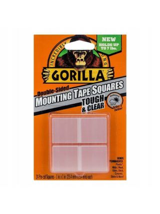 Obojstranná lepiaca páska 24ks priehľadná 25mmx25mm Gorilla